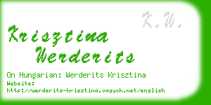 krisztina werderits business card
